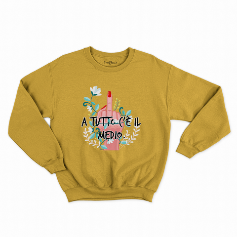 felpa con girocollo unisex- a tutto c'è il medio