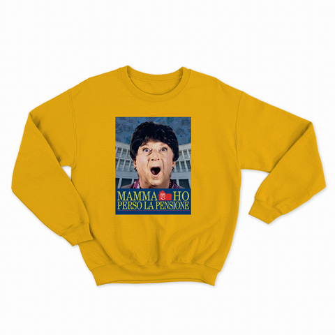 felpa con girocollo unisex- mamma ho perso la pensione