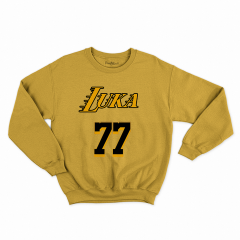felpa con girocollo unisex- luka 77 los angeles basket