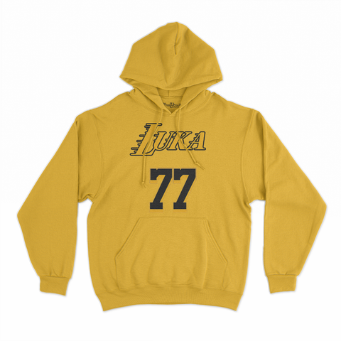 felpa con cappuccio unisex- luka 77 los angeles basket