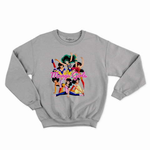 felpa con girocollo unisex- manga girls