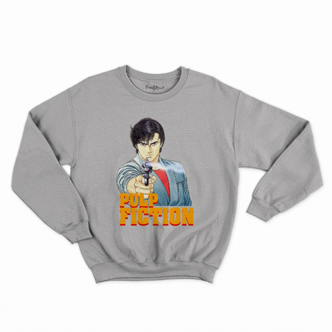 felpa con girocollo unisex- pulp hunter manga