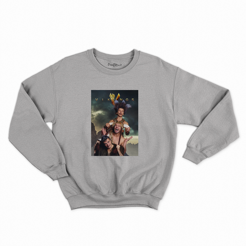 felpa con girocollo unisex- vichinghi aldo e giovanni rit