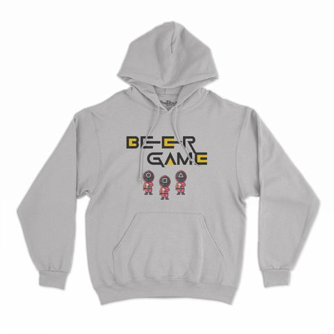felpa con cappuccio unisex- beer game nero