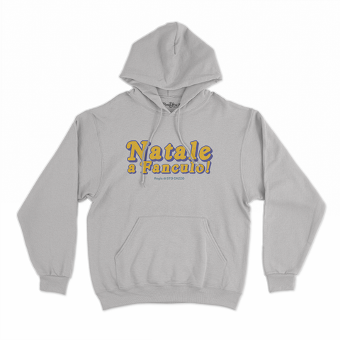 felpa con cappuccio unisex- natale a fanculo! cinepanettone