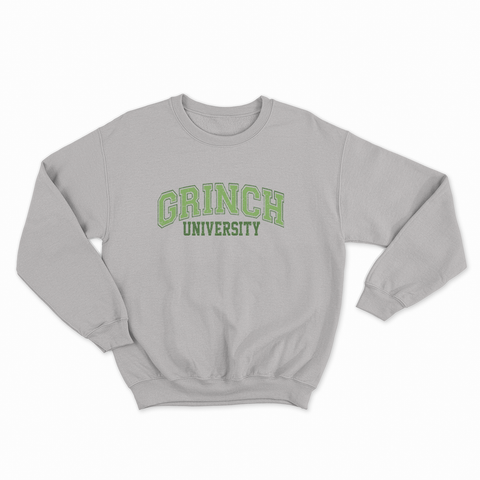felpa con girocollo unisex- grinch university natale