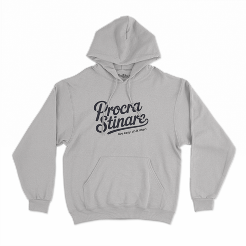 felpa con cappuccio unisex- procrastinare life easy do it later