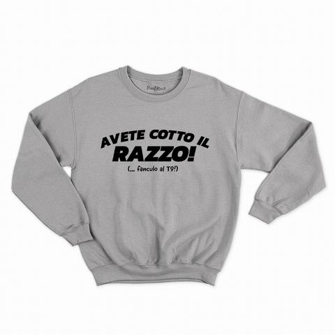 felpa con girocollo unisex- avete cotto il razzo nera