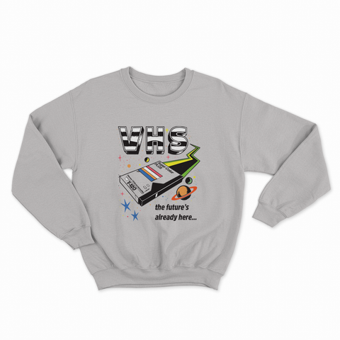 felpa con girocollo unisex-  the future is here