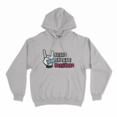 felpa con cappuccio unisex- sesso droga e reflusso