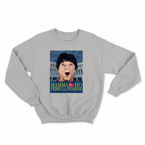 felpa con girocollo unisex- mamma ho perso la pensione