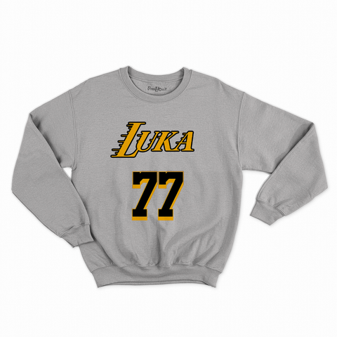 felpa con girocollo unisex- luka 77 los angeles basket
