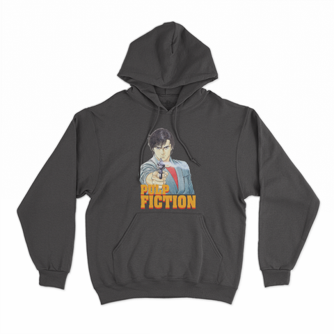 felpa con cappuccio unisex- pulp hunter manga