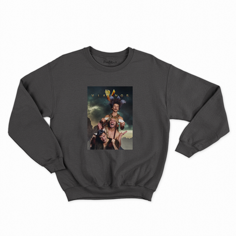 felpa con girocollo unisex- vichinghi aldo e giovanni rit