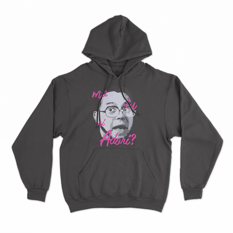 felpa con cappuccio unisex- furio magda ma tu mi adori