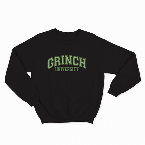 felpa con girocollo unisex- grinch university natale