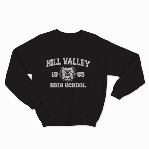 felpa con girocollo unisex- h valley high school 1985 future