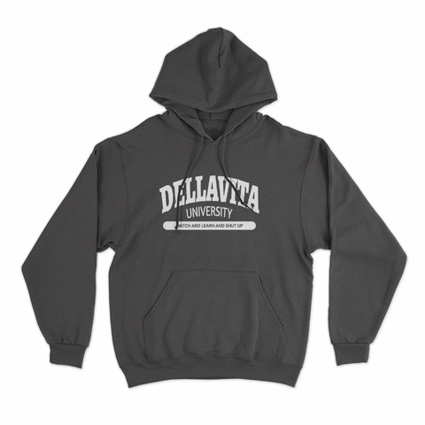 felpa con cappuccio unisex- dellavita university b