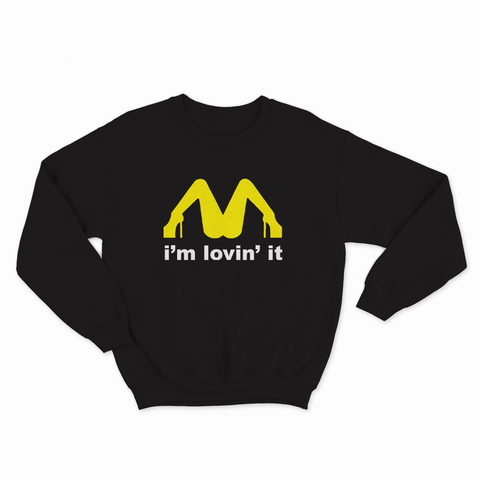 felpa con girocollo unisex- i m lovin it
