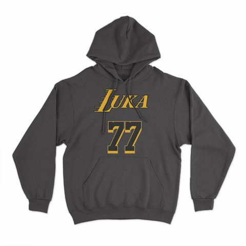 felpa con cappuccio unisex- luka 77 los angeles basket