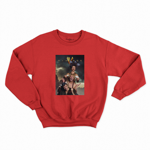 felpa con girocollo unisex- vichinghi aldo e giovanni rit