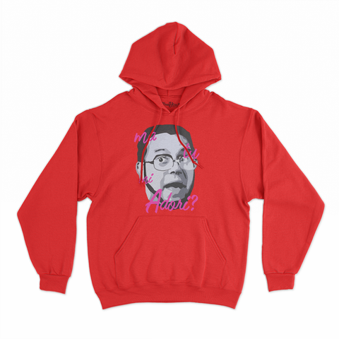 felpa con cappuccio unisex- furio magda ma tu mi adori