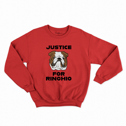 felpa con girocollo unisex- justice for ringhio giustizia per ringhio