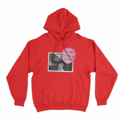 felpa con cappuccio unisex- io mi chiamo gigi