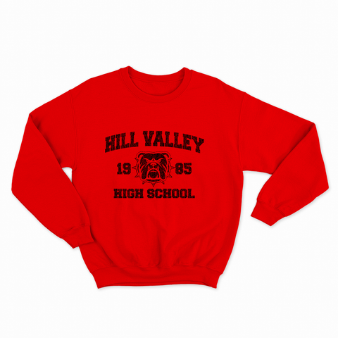 felpa con girocollo unisex- h valley high school 1985 future
