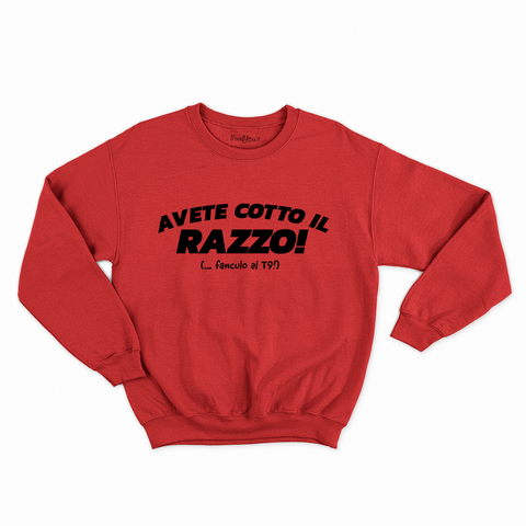 felpa con girocollo unisex- avete cotto il razzo nera