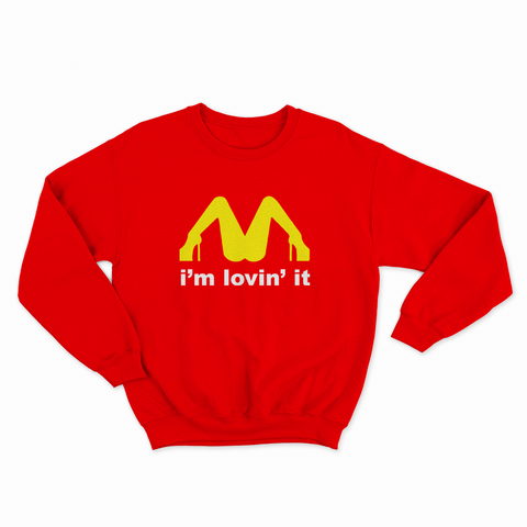 felpa con girocollo unisex- i m lovin it