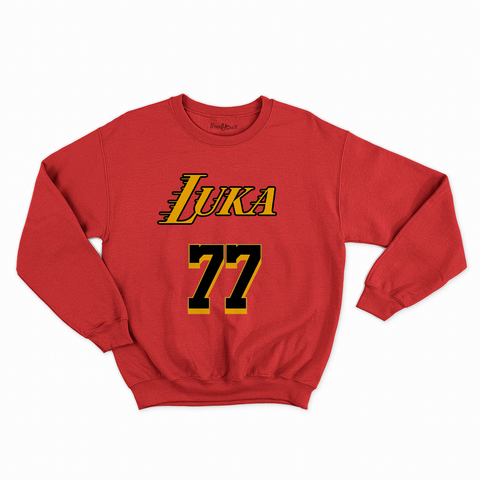 felpa con girocollo unisex- luka 77 los angeles basket