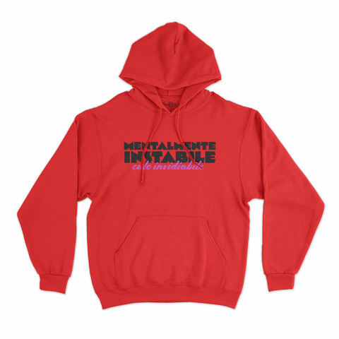 felpa con cappuccio unisex- mentalmente instabile culo invidiabile