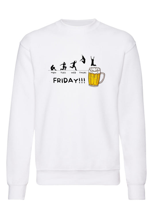 felpa girocollo unisex- settimana birra beer all day