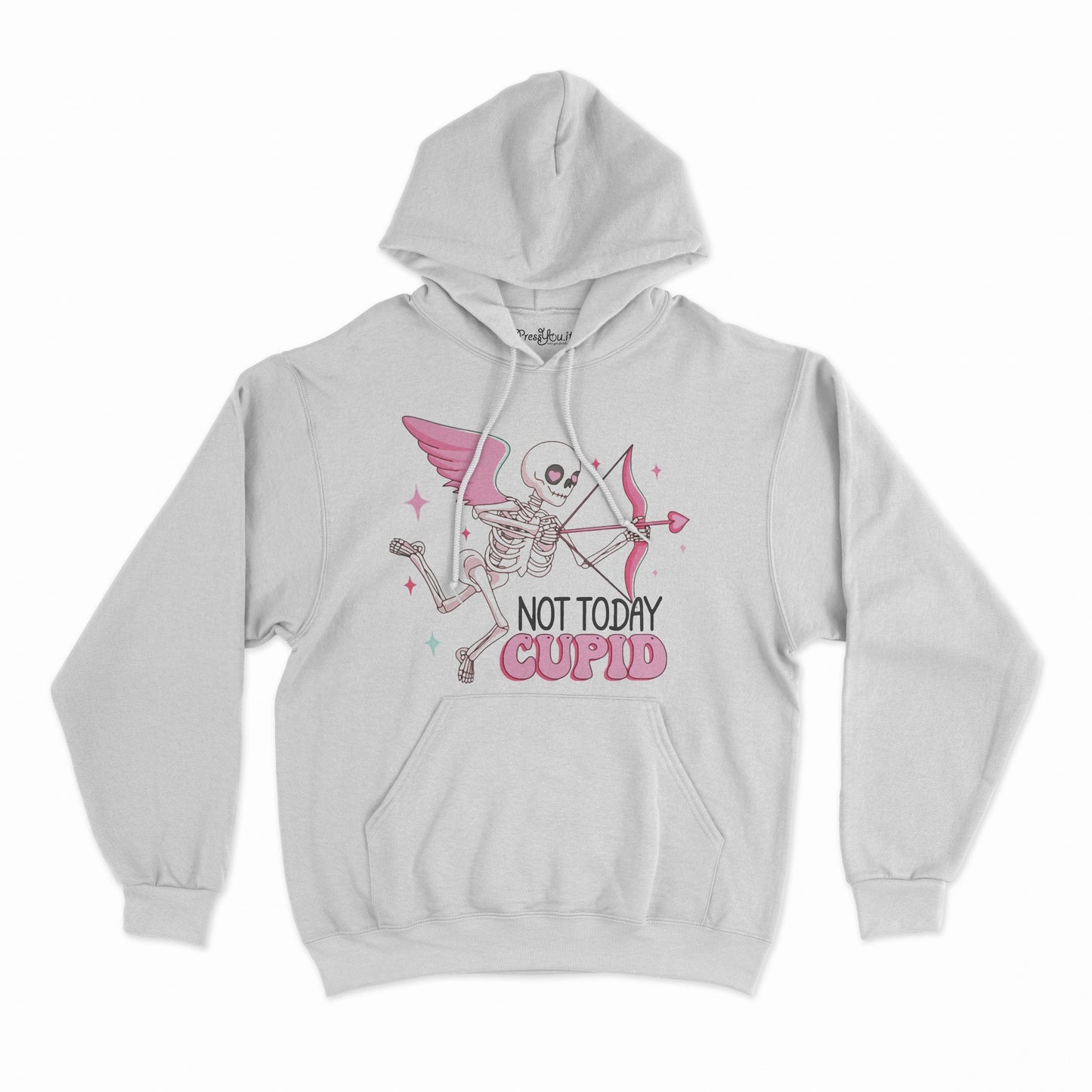 felpa con cappuccio unisex- cupido not today