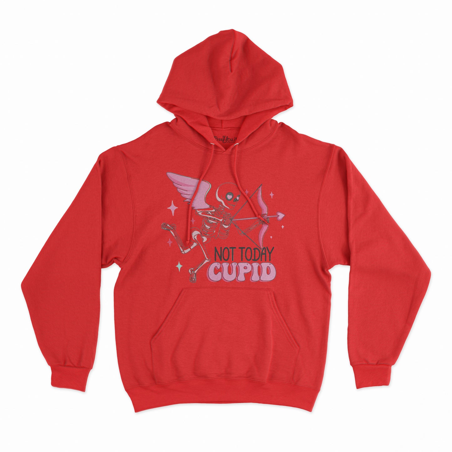 felpa con cappuccio unisex- cupido not today