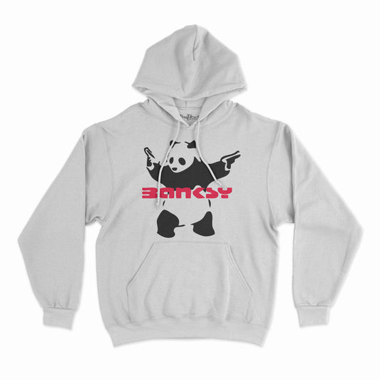 felpa con cappuccio unisex-banksy panda