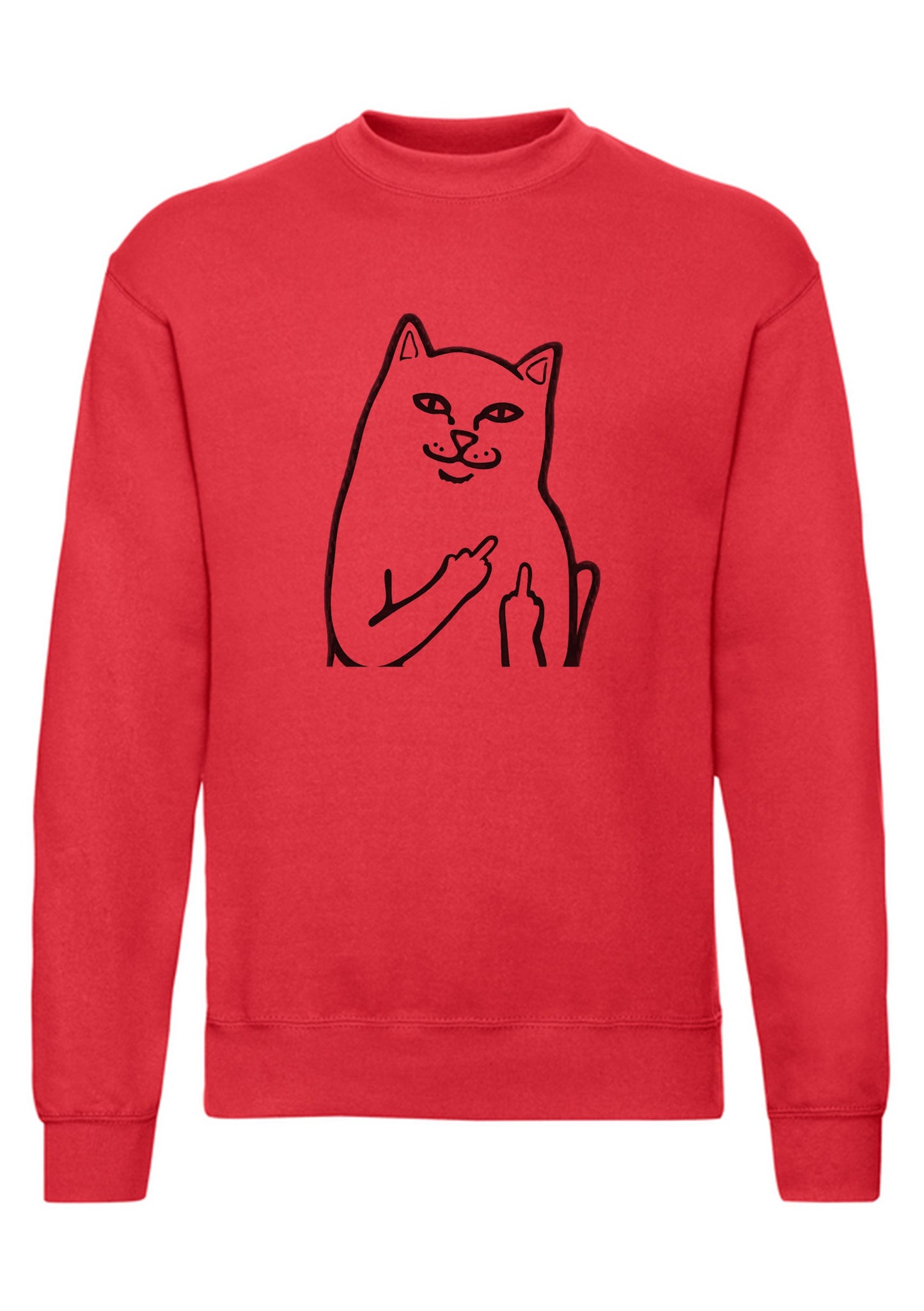 felpa girocollo unisex- gatto ghigno