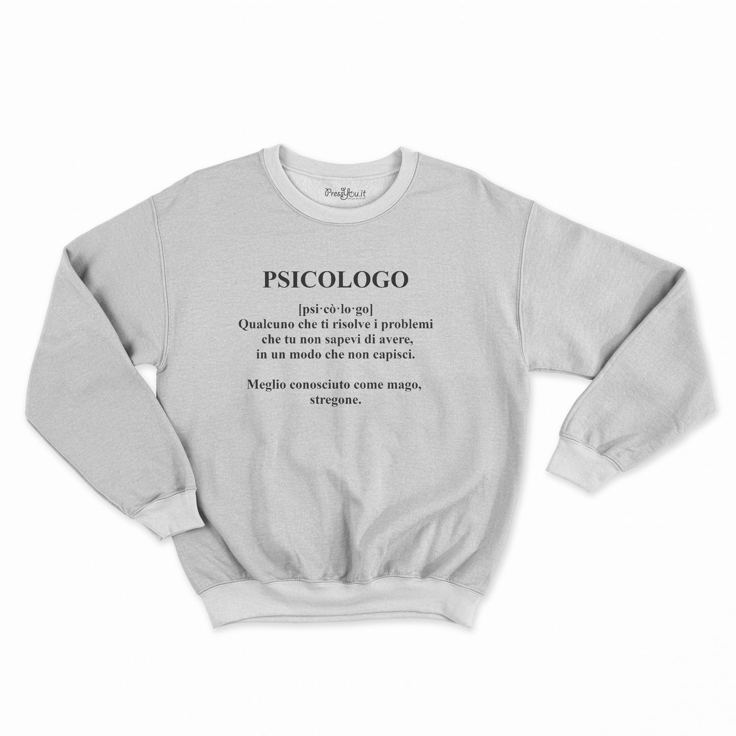 felpa girocollo unisex- psicologo dizionario