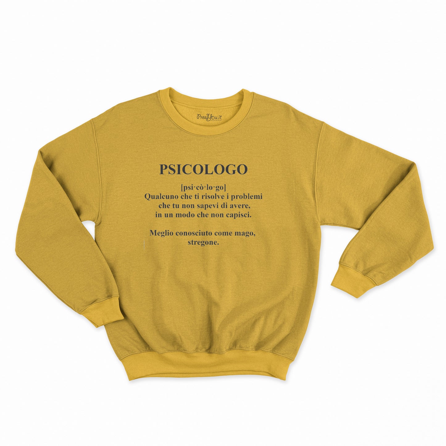 felpa girocollo unisex- psicologo dizionario