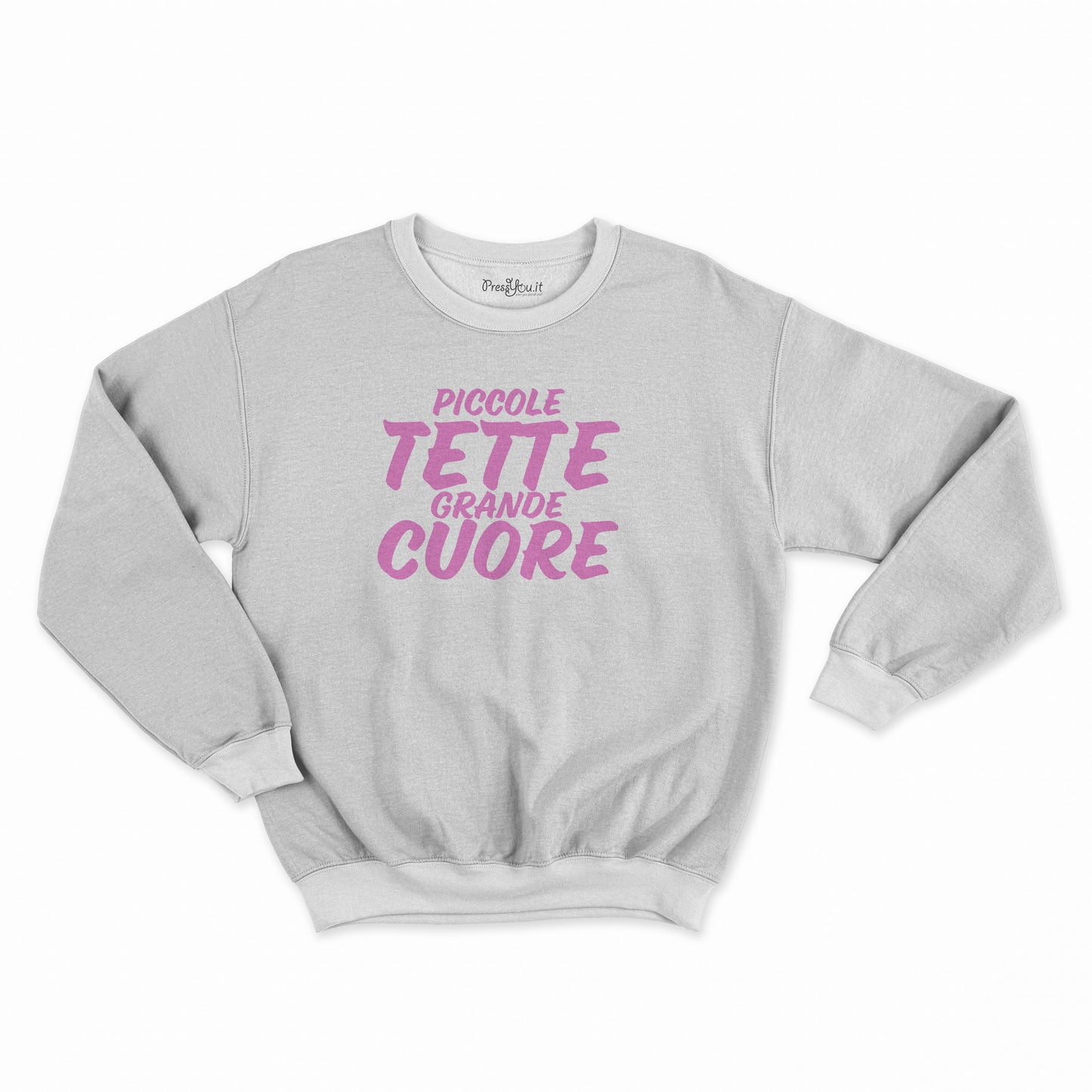 felpa girocollo unisex- piccole tette grande cuore