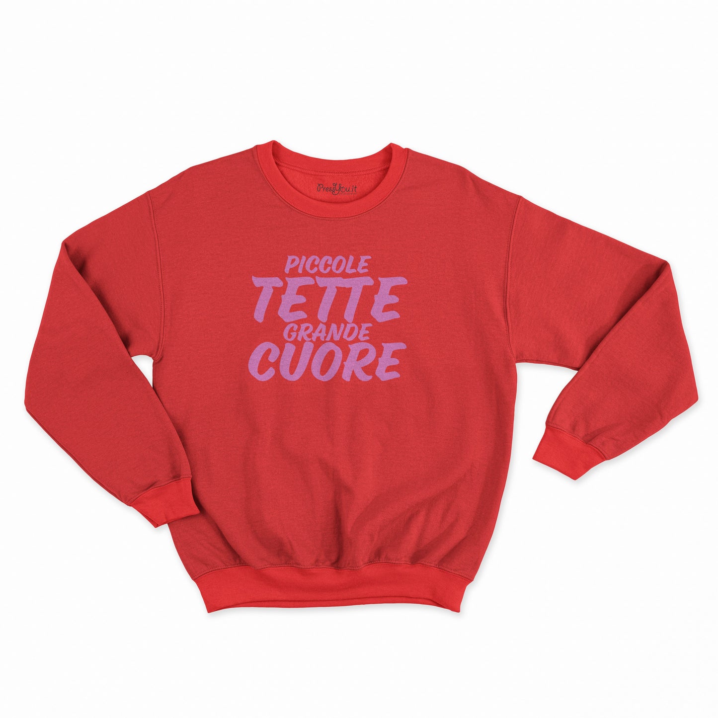 felpa girocollo unisex- piccole tette grande cuore