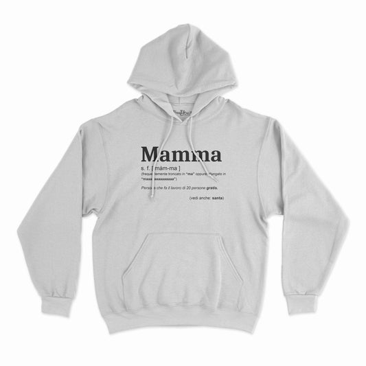 felpa con cappuccio unisex-mamma dizionario