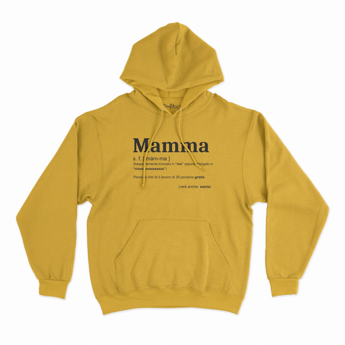 felpa con cappuccio unisex-mamma dizionario