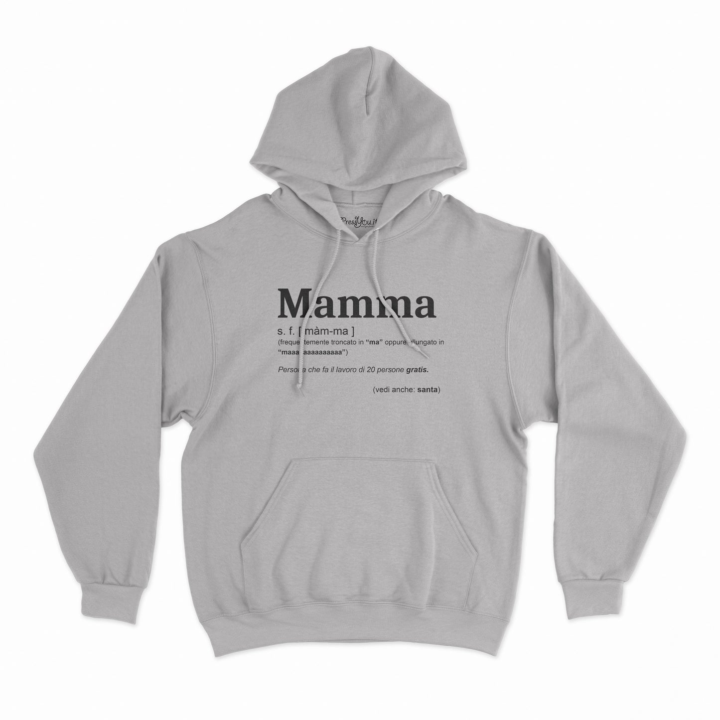 felpa con cappuccio unisex-mamma dizionario