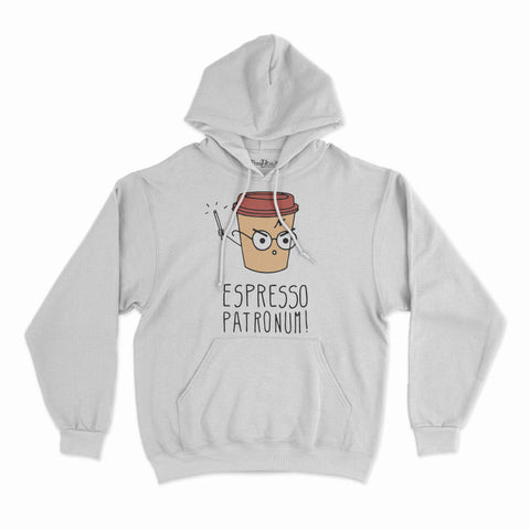 felpa con cappuccio unisex- espresso patronum