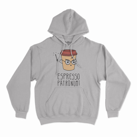 felpa con cappuccio unisex- espresso patronum