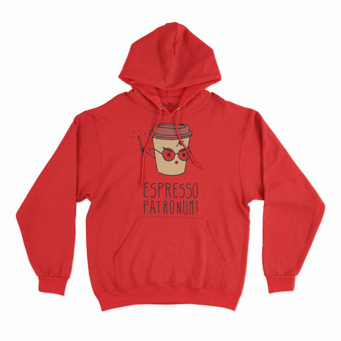 felpa con cappuccio unisex- espresso patronum