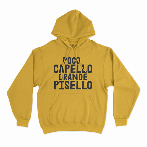 felpa con cappuccio unisex- poco capello grande pisello