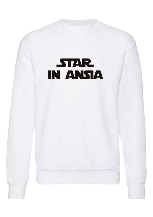 felpa girocollo unisex- star in ansia